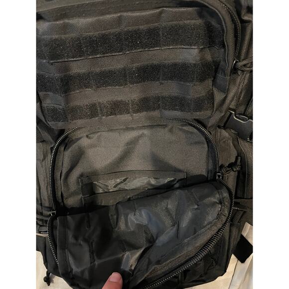 Generic Black Canvas Tactical Backpack - Picture 3 of 5